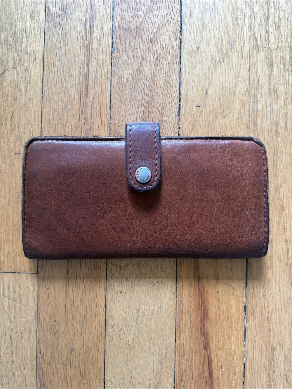 Classic Portland Leather Goods Wallet with Snap Closure